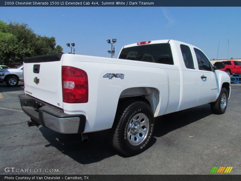 Summit White / Dark Titanium 2009 Chevrolet Silverado 1500 LS Extended Cab 4x4
