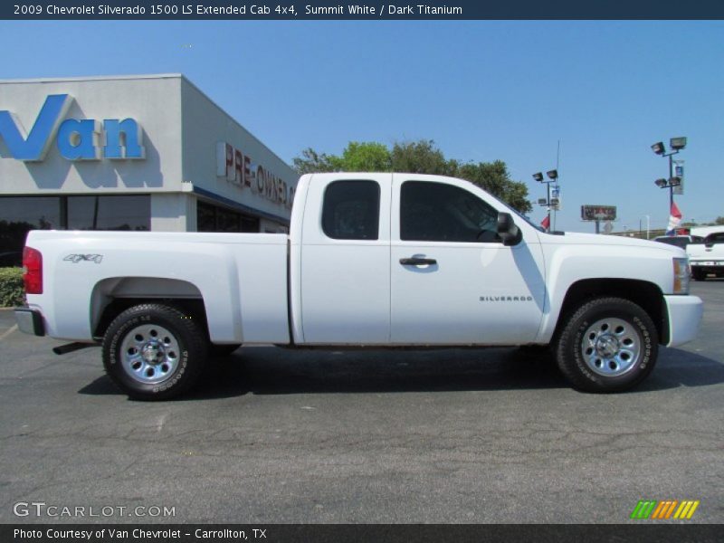 Summit White / Dark Titanium 2009 Chevrolet Silverado 1500 LS Extended Cab 4x4