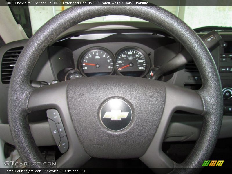 Summit White / Dark Titanium 2009 Chevrolet Silverado 1500 LS Extended Cab 4x4
