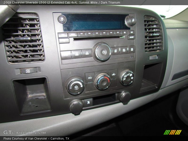 Summit White / Dark Titanium 2009 Chevrolet Silverado 1500 LS Extended Cab 4x4