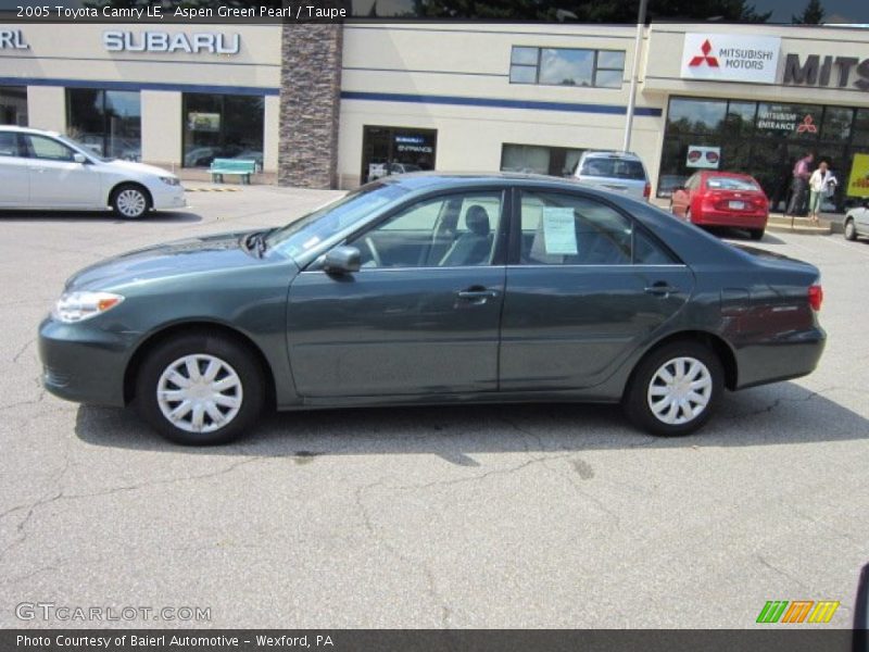 Aspen Green Pearl / Taupe 2005 Toyota Camry LE