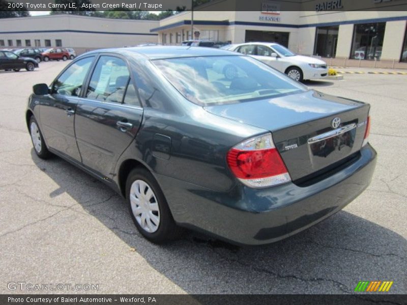 Aspen Green Pearl / Taupe 2005 Toyota Camry LE