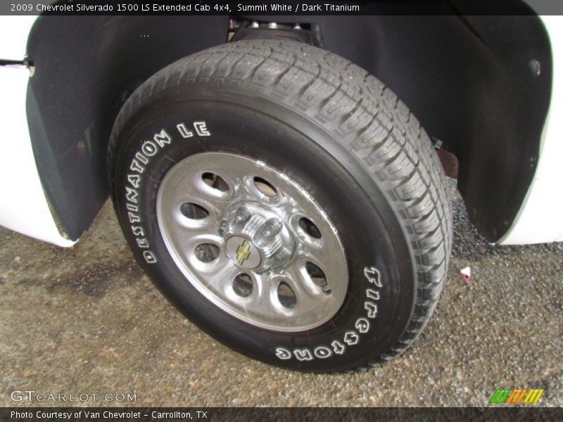 Summit White / Dark Titanium 2009 Chevrolet Silverado 1500 LS Extended Cab 4x4