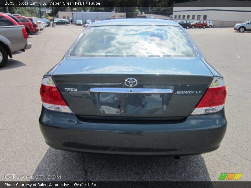 Aspen Green Pearl / Taupe 2005 Toyota Camry LE