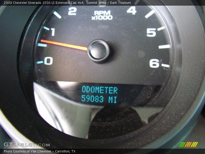 Summit White / Dark Titanium 2009 Chevrolet Silverado 1500 LS Extended Cab 4x4