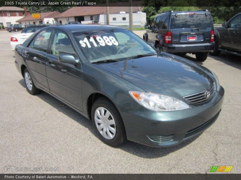 Aspen Green Pearl / Taupe 2005 Toyota Camry LE