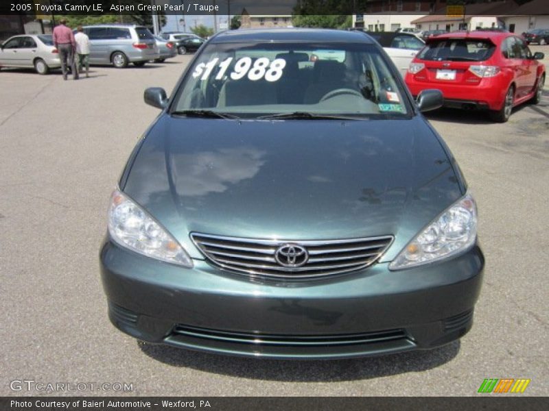 Aspen Green Pearl / Taupe 2005 Toyota Camry LE