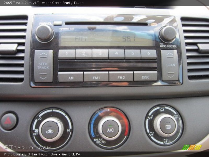 Aspen Green Pearl / Taupe 2005 Toyota Camry LE