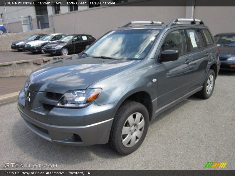 Lofty Green Pearl / Charcoal 2004 Mitsubishi Outlander LS AWD