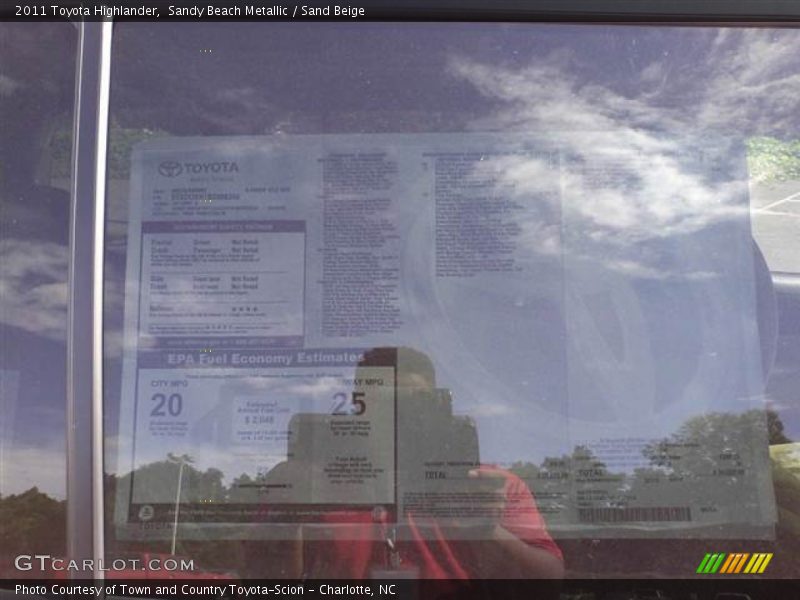 Sandy Beach Metallic / Sand Beige 2011 Toyota Highlander