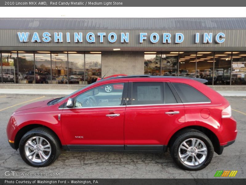 Red Candy Metallic / Medium Light Stone 2010 Lincoln MKX AWD