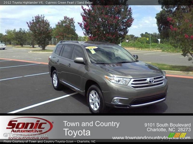 Cypress Green Pearl / Sand Beige 2012 Toyota Highlander V6