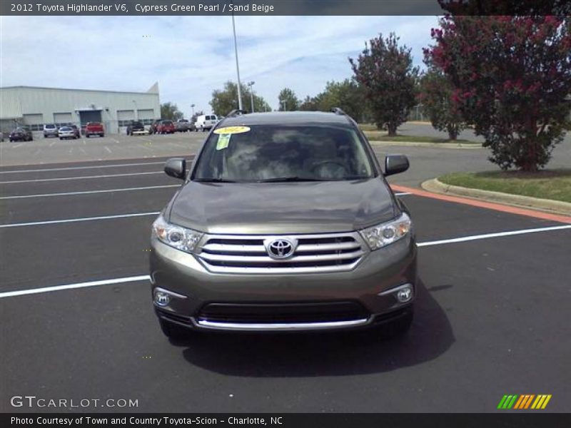 Cypress Green Pearl / Sand Beige 2012 Toyota Highlander V6