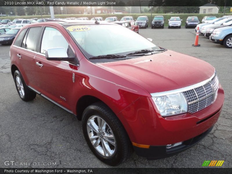 Red Candy Metallic / Medium Light Stone 2010 Lincoln MKX AWD