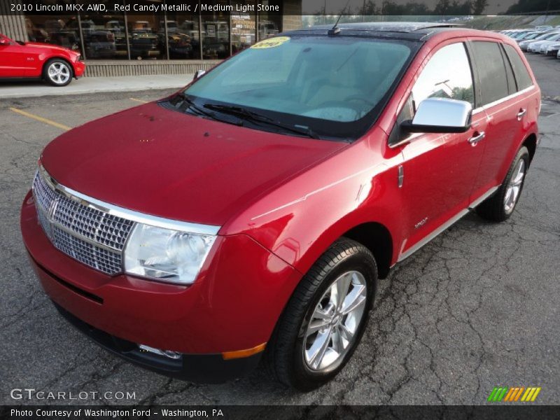 Red Candy Metallic / Medium Light Stone 2010 Lincoln MKX AWD