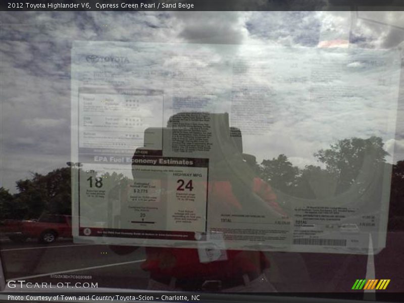 Cypress Green Pearl / Sand Beige 2012 Toyota Highlander V6