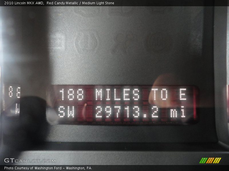 Red Candy Metallic / Medium Light Stone 2010 Lincoln MKX AWD
