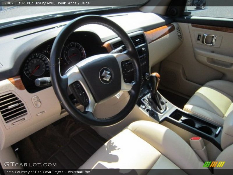 Pearl White / Beige 2007 Suzuki XL7 Luxury AWD