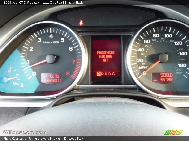 Lava Grey Pearl Effect / Black 2008 Audi Q7 3.6 quattro