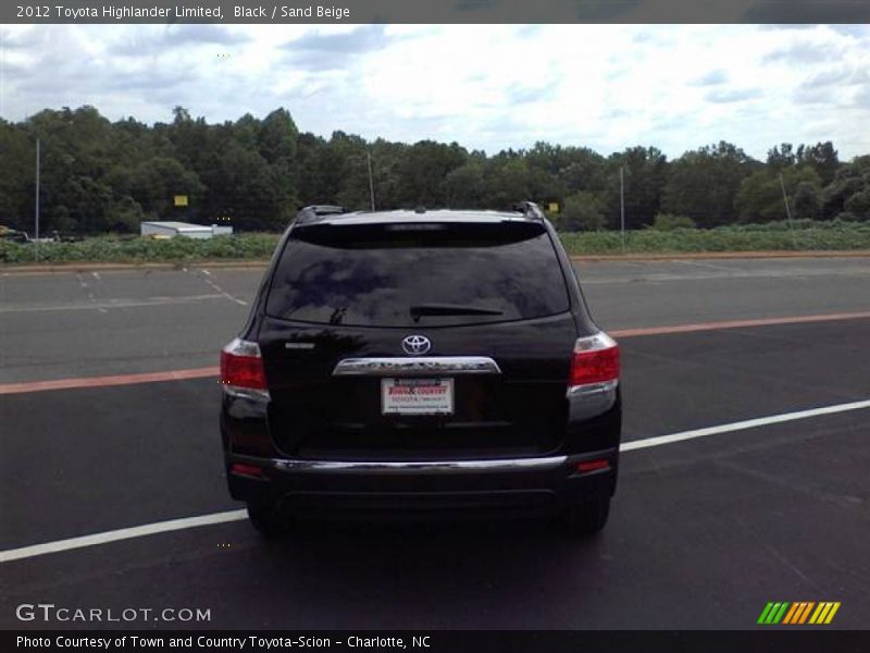 Black / Sand Beige 2012 Toyota Highlander Limited