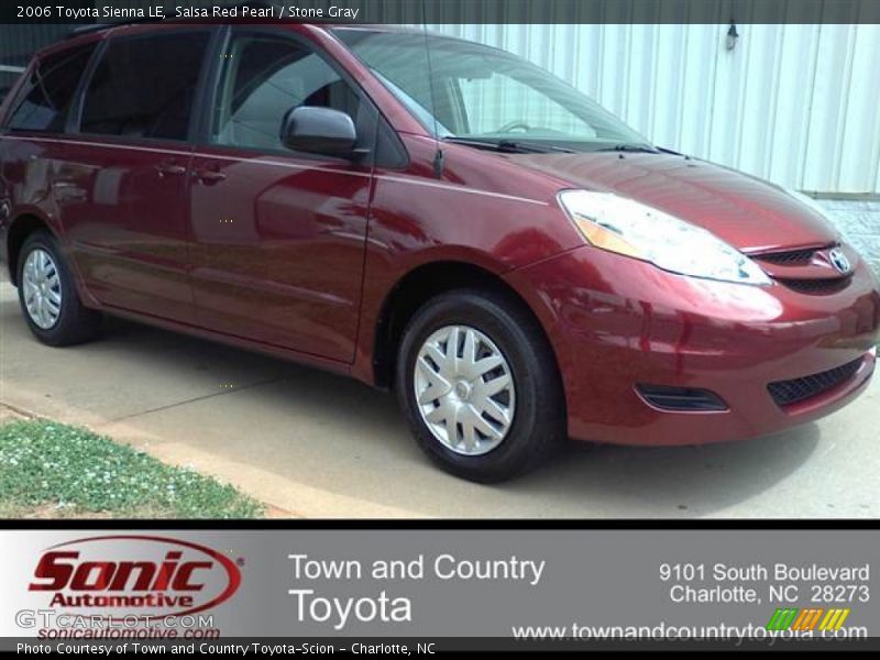 Salsa Red Pearl / Stone Gray 2006 Toyota Sienna LE