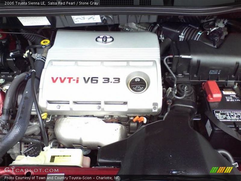 Salsa Red Pearl / Stone Gray 2006 Toyota Sienna LE