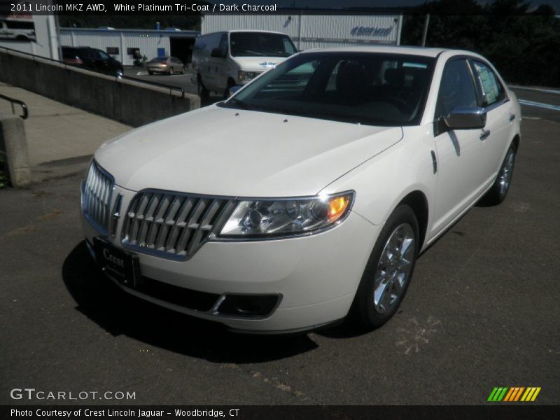 White Platinum Tri-Coat / Dark Charcoal 2011 Lincoln MKZ AWD