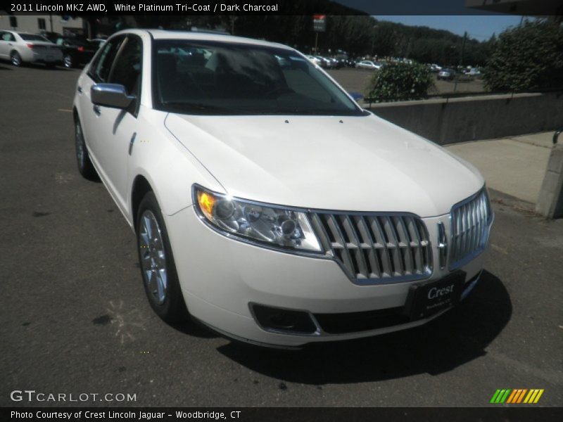 White Platinum Tri-Coat / Dark Charcoal 2011 Lincoln MKZ AWD