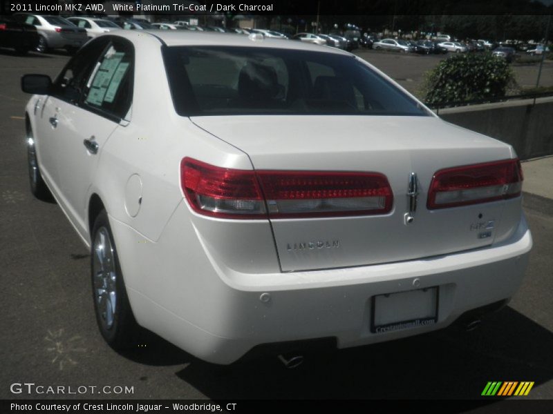 White Platinum Tri-Coat / Dark Charcoal 2011 Lincoln MKZ AWD