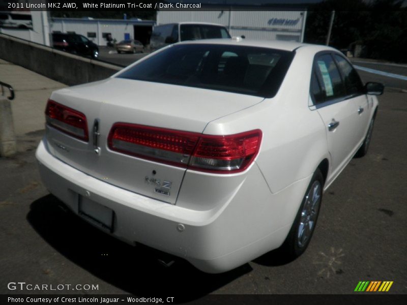 White Platinum Tri-Coat / Dark Charcoal 2011 Lincoln MKZ AWD