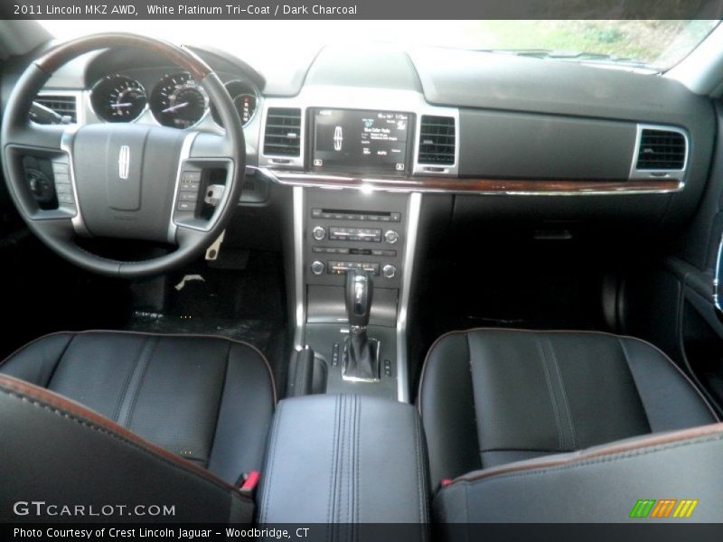 White Platinum Tri-Coat / Dark Charcoal 2011 Lincoln MKZ AWD