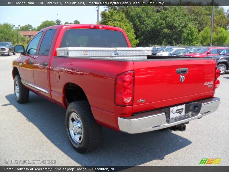 Inferno Red Crystal Pearl / Medium Slate Gray 2007 Dodge Ram 2500 Laramie Quad Cab 4x4