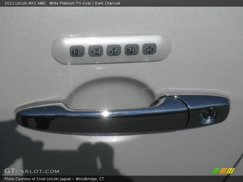 White Platinum Tri-Coat / Dark Charcoal 2011 Lincoln MKZ AWD
