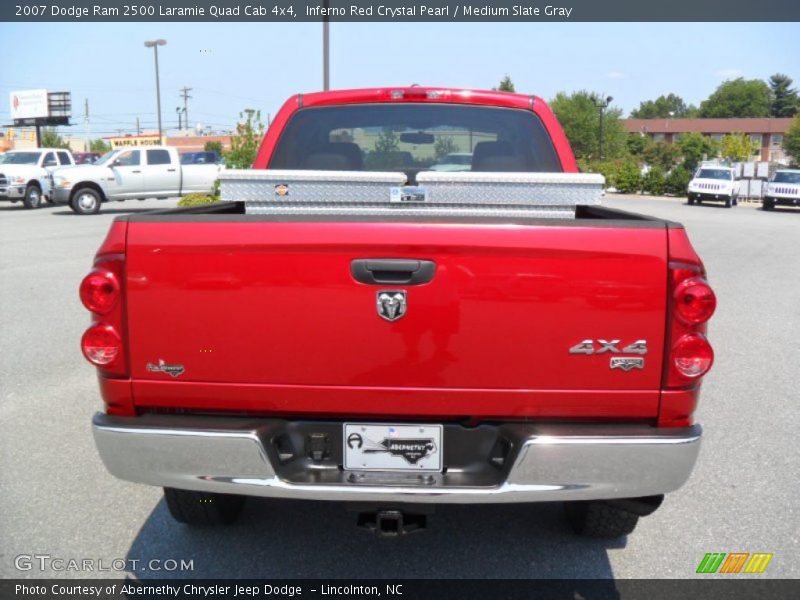 Inferno Red Crystal Pearl / Medium Slate Gray 2007 Dodge Ram 2500 Laramie Quad Cab 4x4