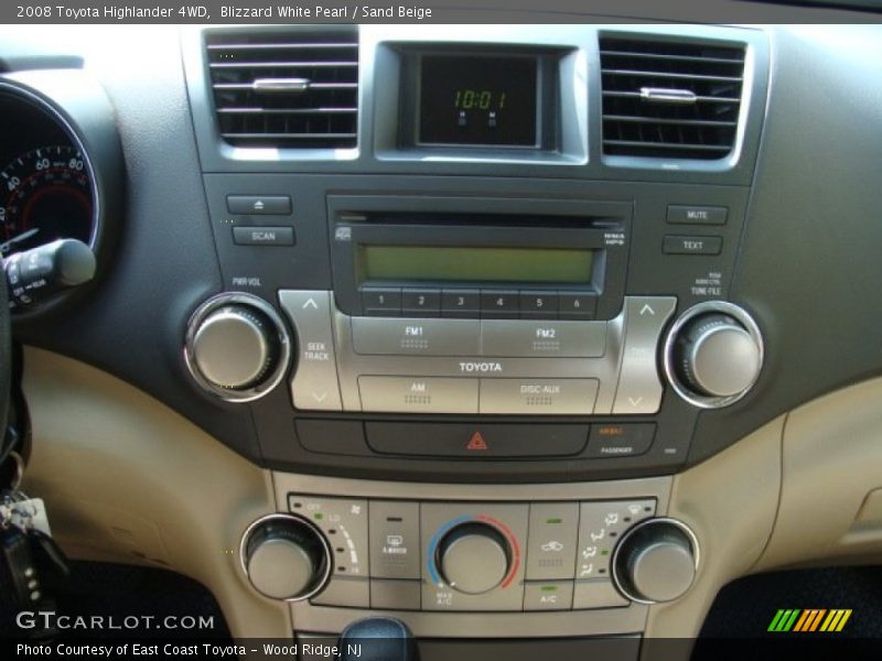Blizzard White Pearl / Sand Beige 2008 Toyota Highlander 4WD