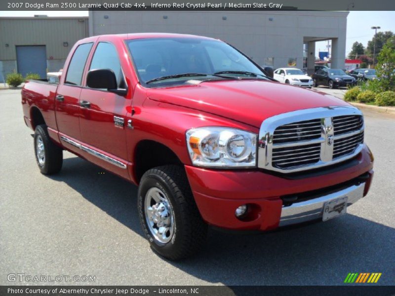 Inferno Red Crystal Pearl / Medium Slate Gray 2007 Dodge Ram 2500 Laramie Quad Cab 4x4