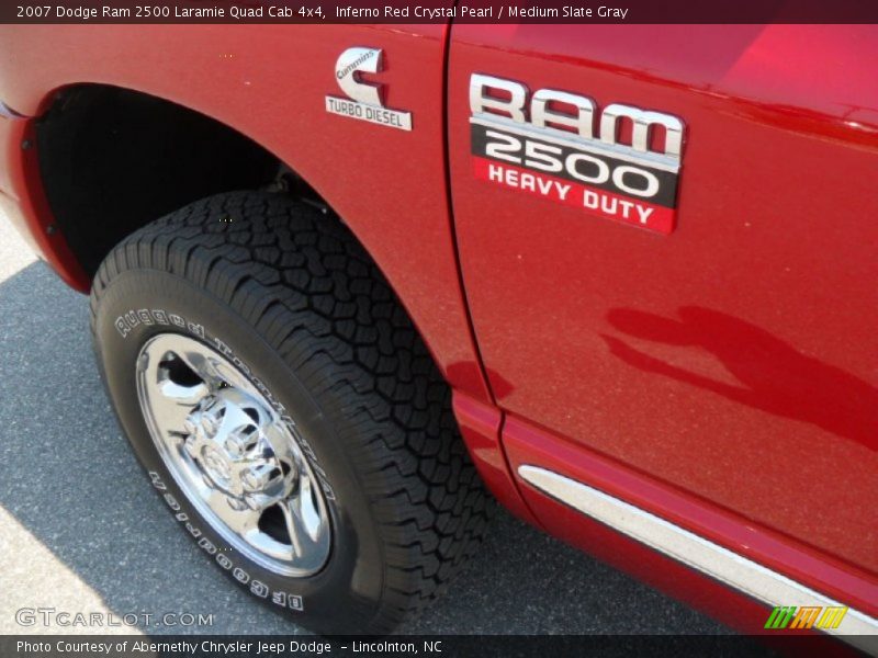Inferno Red Crystal Pearl / Medium Slate Gray 2007 Dodge Ram 2500 Laramie Quad Cab 4x4