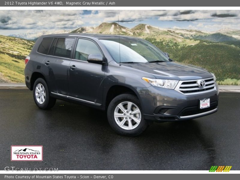 Magnetic Gray Metallic / Ash 2012 Toyota Highlander V6 4WD