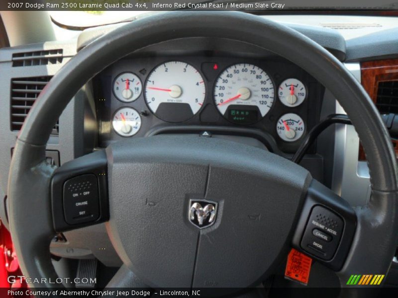 Inferno Red Crystal Pearl / Medium Slate Gray 2007 Dodge Ram 2500 Laramie Quad Cab 4x4