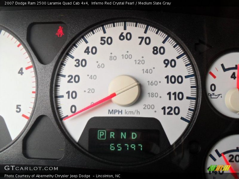 Inferno Red Crystal Pearl / Medium Slate Gray 2007 Dodge Ram 2500 Laramie Quad Cab 4x4
