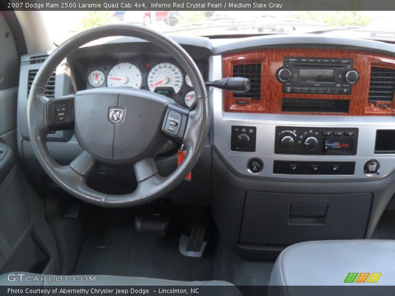 Inferno Red Crystal Pearl / Medium Slate Gray 2007 Dodge Ram 2500 Laramie Quad Cab 4x4