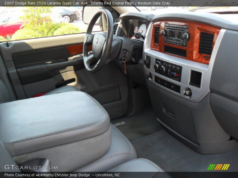 Inferno Red Crystal Pearl / Medium Slate Gray 2007 Dodge Ram 2500 Laramie Quad Cab 4x4