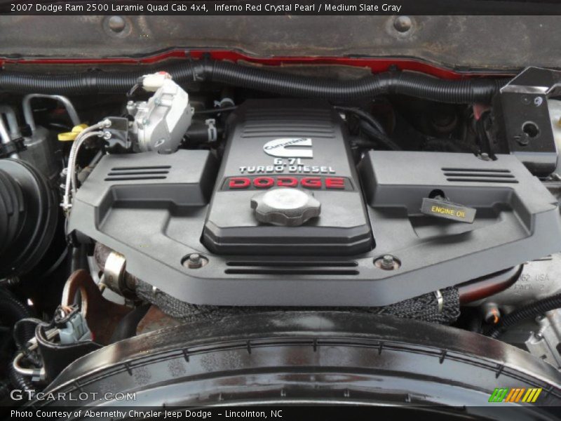 Inferno Red Crystal Pearl / Medium Slate Gray 2007 Dodge Ram 2500 Laramie Quad Cab 4x4