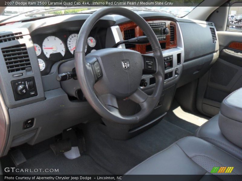 Inferno Red Crystal Pearl / Medium Slate Gray 2007 Dodge Ram 2500 Laramie Quad Cab 4x4