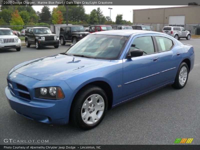 Marine Blue Pearl / Dark Slate Gray/Light Graystone 2007 Dodge Charger