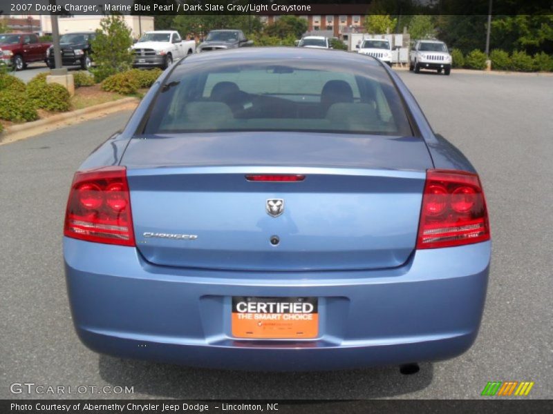 Marine Blue Pearl / Dark Slate Gray/Light Graystone 2007 Dodge Charger