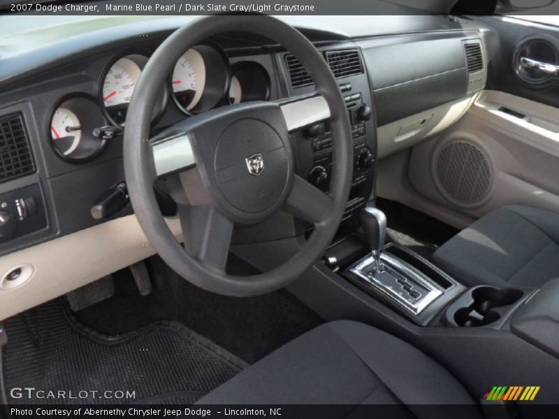 Marine Blue Pearl / Dark Slate Gray/Light Graystone 2007 Dodge Charger