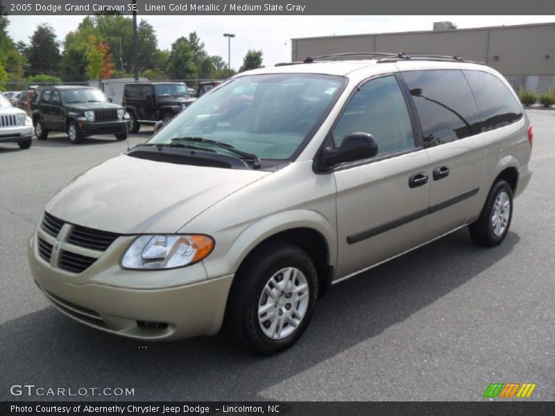 Linen Gold Metallic / Medium Slate Gray 2005 Dodge Grand Caravan SE