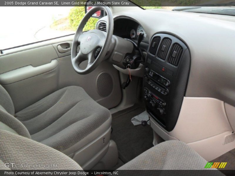 Linen Gold Metallic / Medium Slate Gray 2005 Dodge Grand Caravan SE