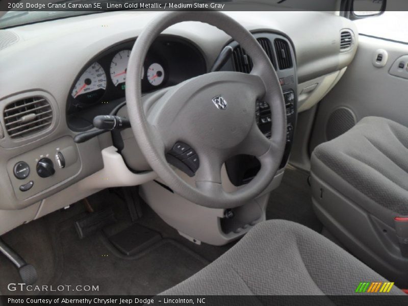 Linen Gold Metallic / Medium Slate Gray 2005 Dodge Grand Caravan SE